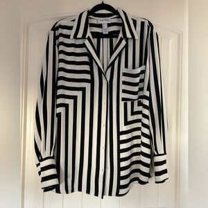 Joseph Ribkoff Black and White Striped Top